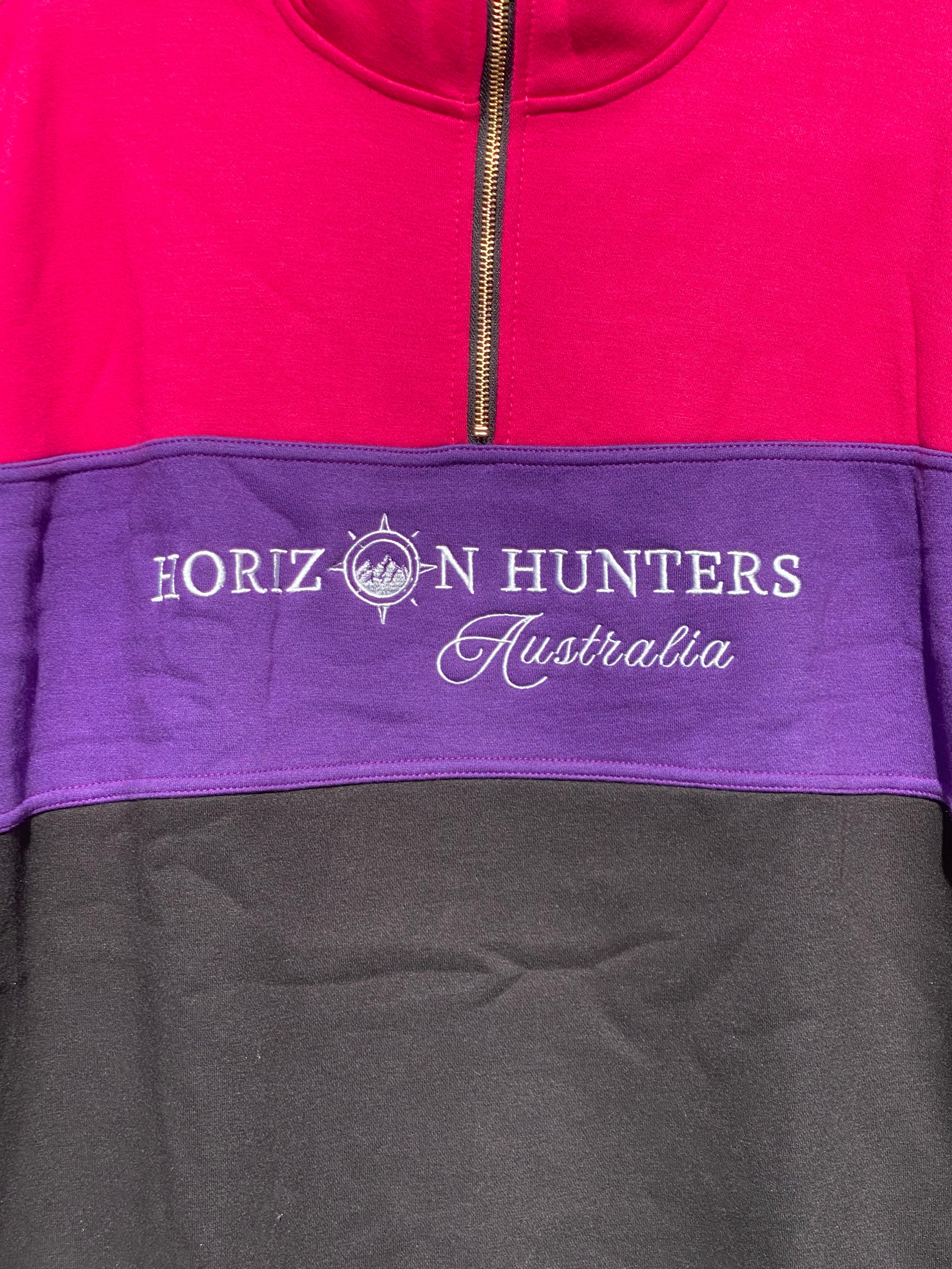 1/4 Zip jumper - Hot Pink, Purple & Black