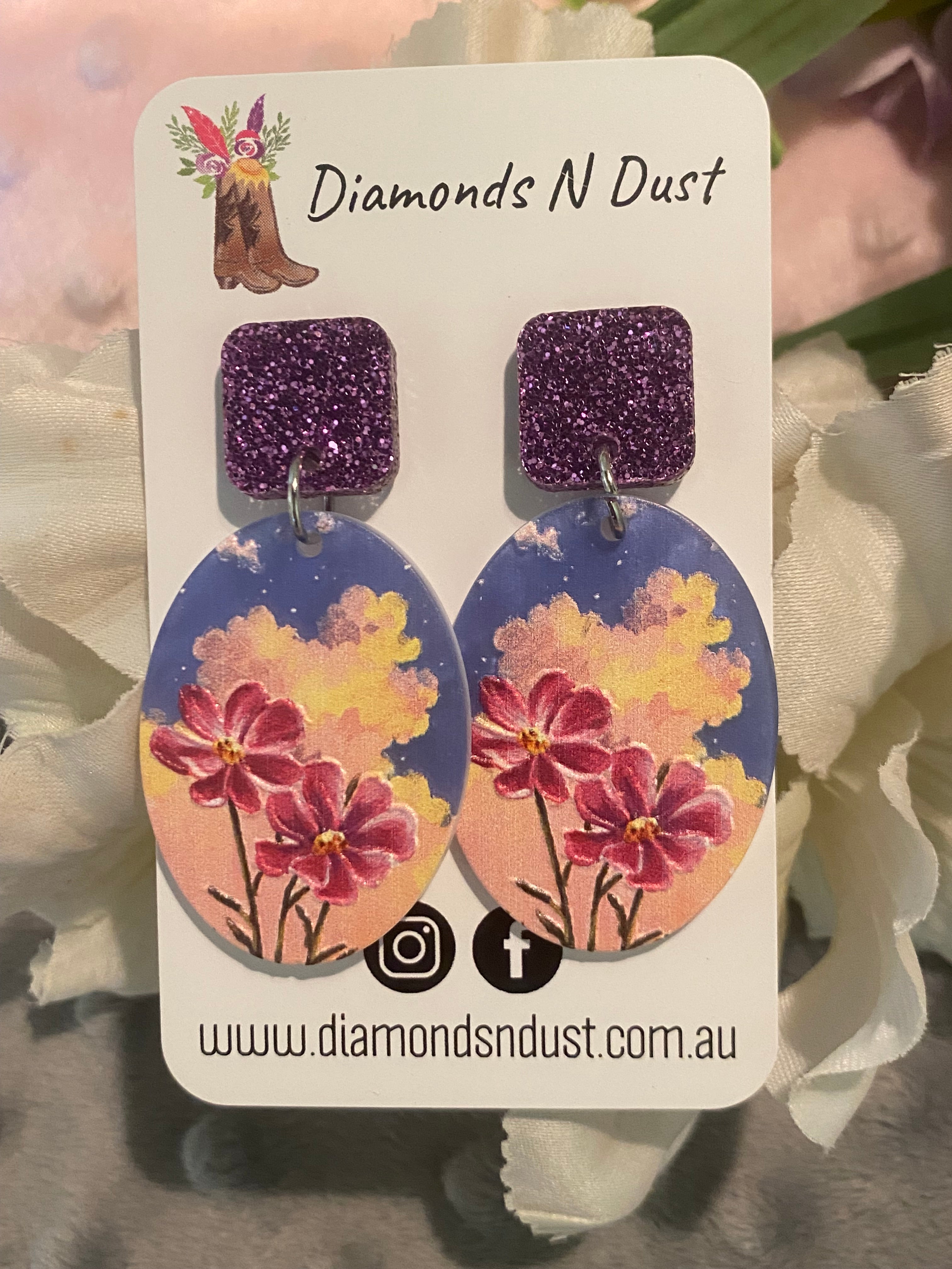 Dangle Earrings - Floral - 4 design options