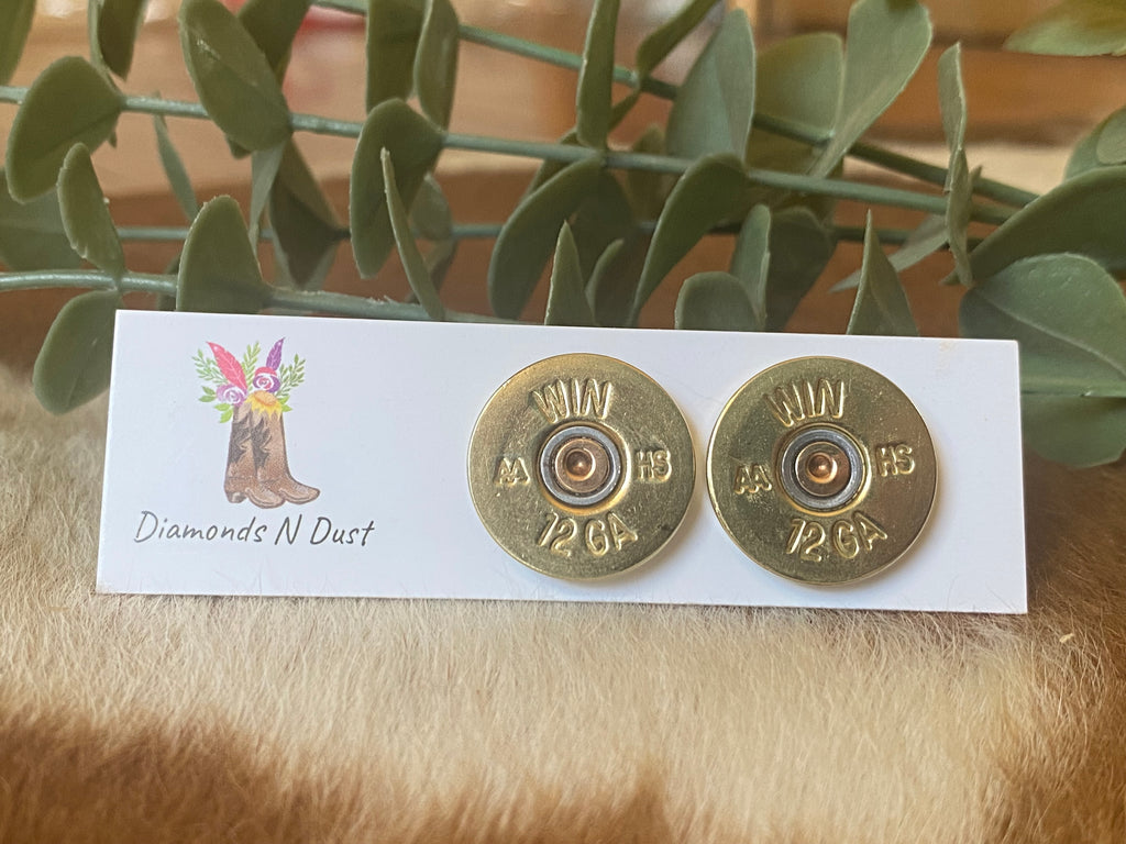 Stud Earrings - 12 Gauge Shotgun shell