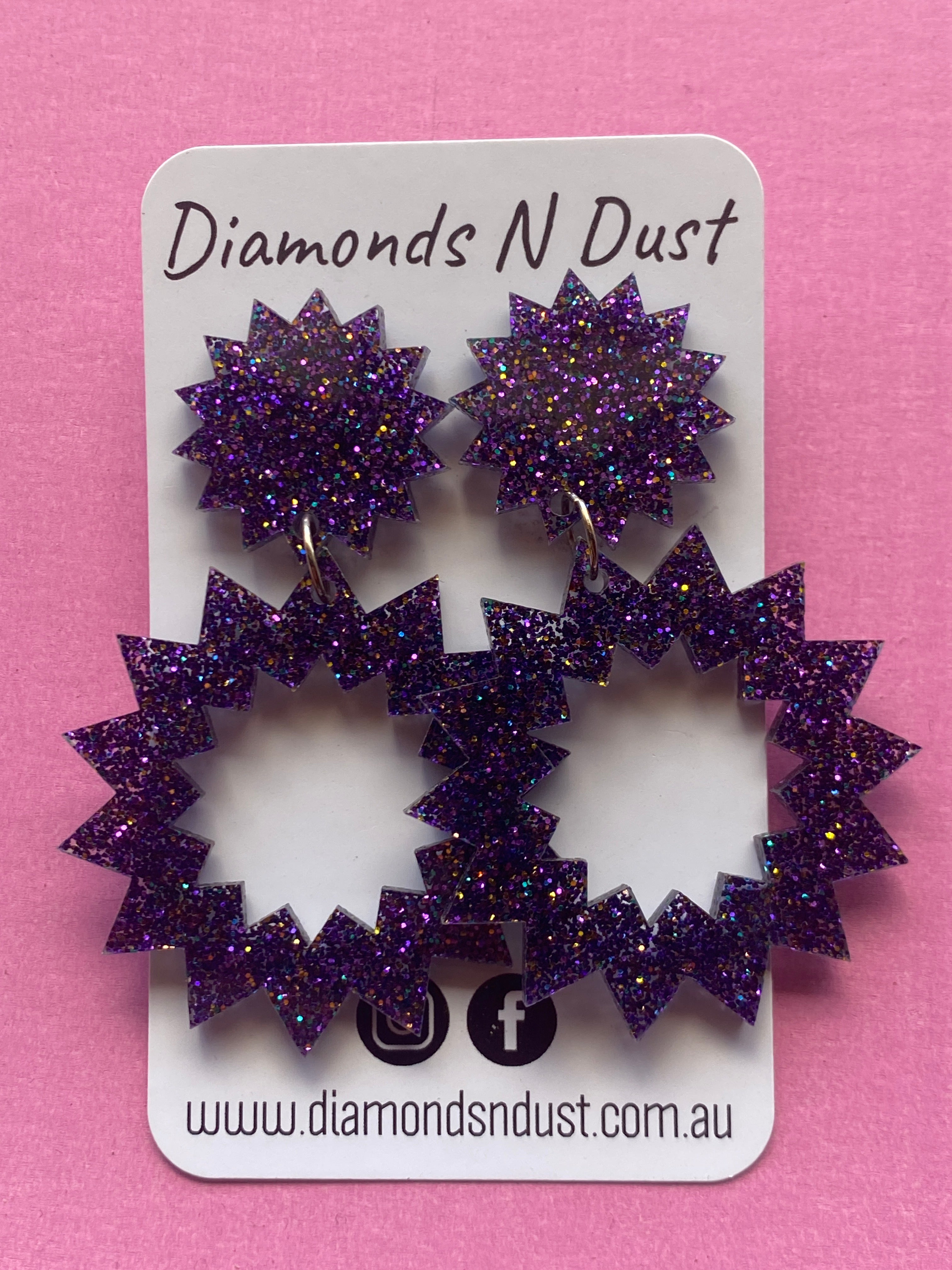 Dangle Earrings - Firework - 3 colour options