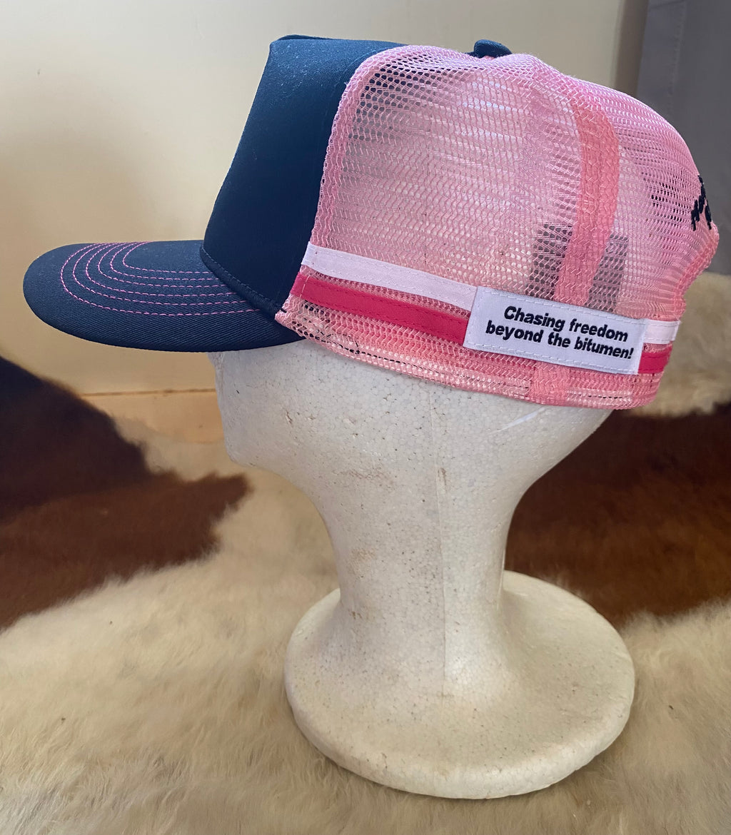 Pink & Black Sunset graphic Trucker Cap