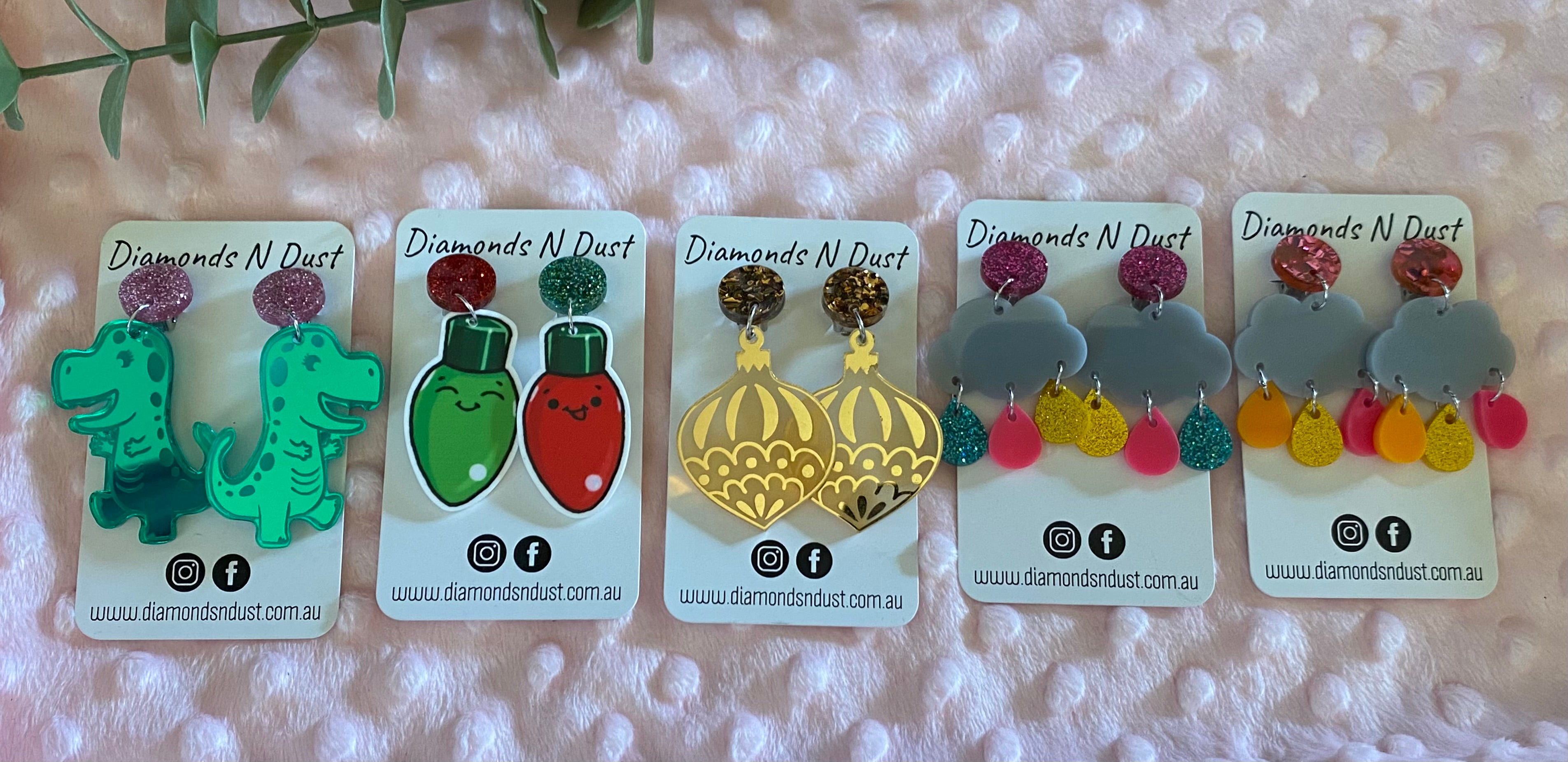 CLIP ON Dangle Earrings - (5 options to choose from)