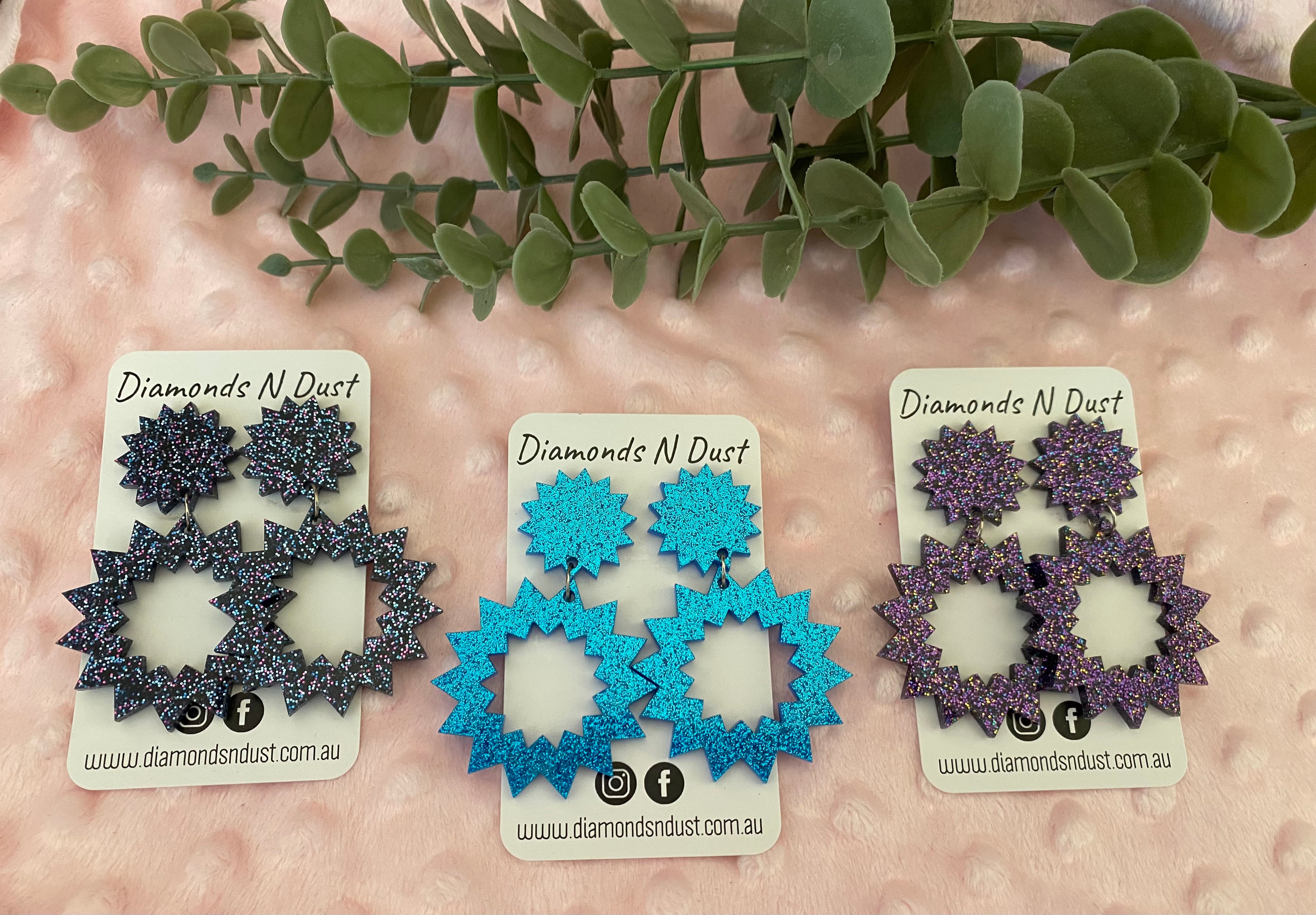 Dangle Earrings - Firework - 3 colour options