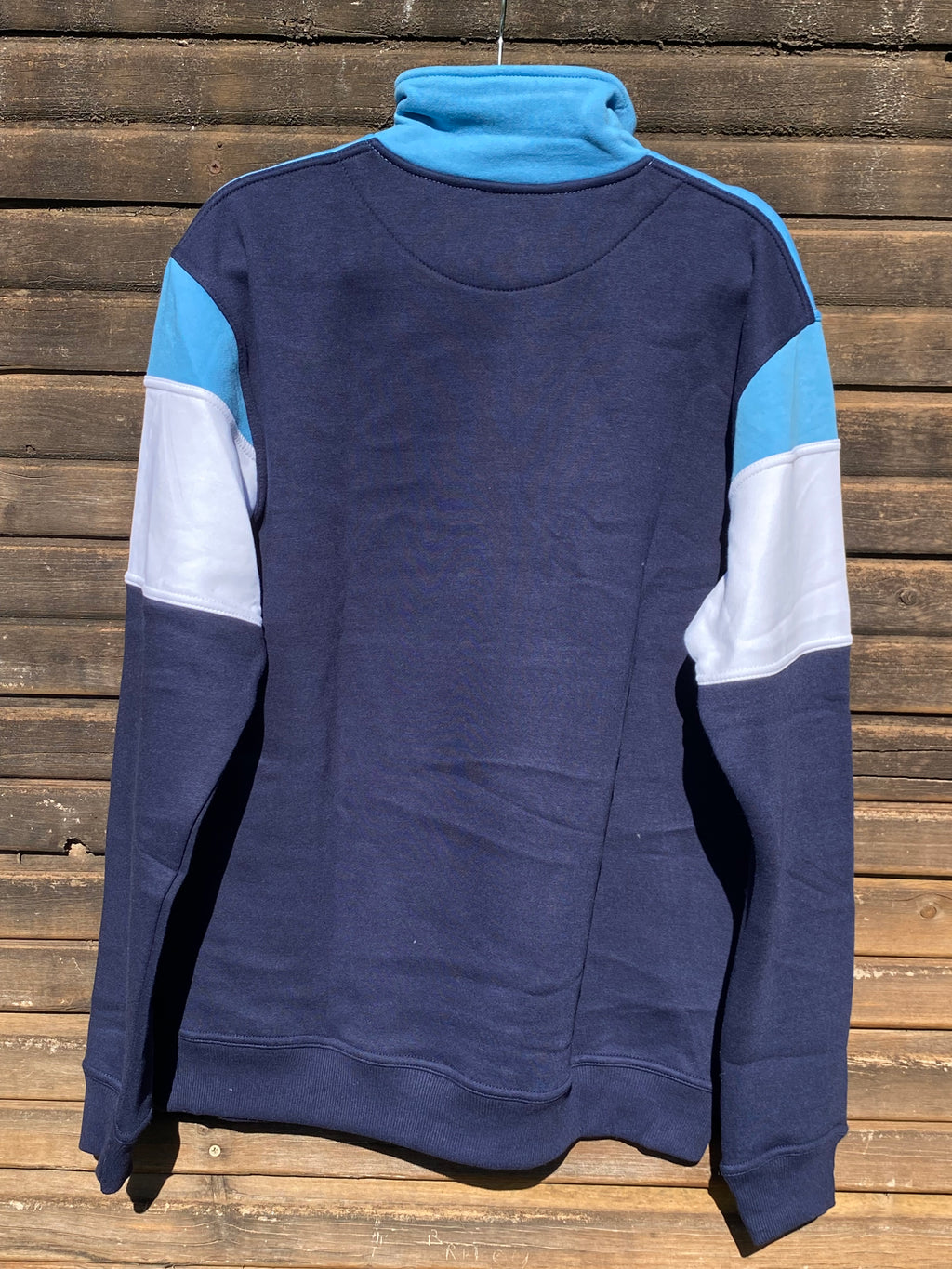 1/4 Zip jumper - Sky Blue, White & Navy