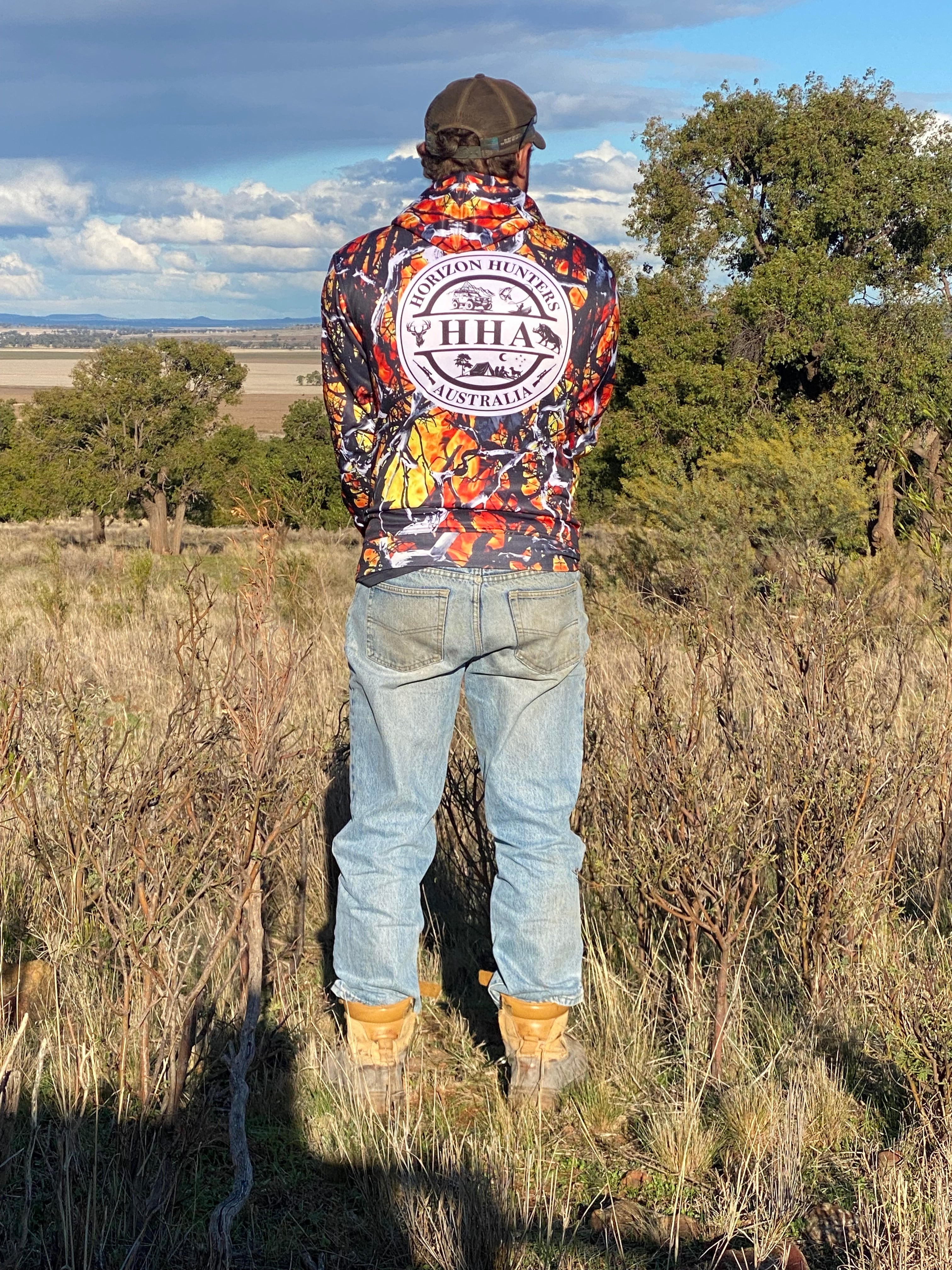 KIDS Orange Camo hoodie