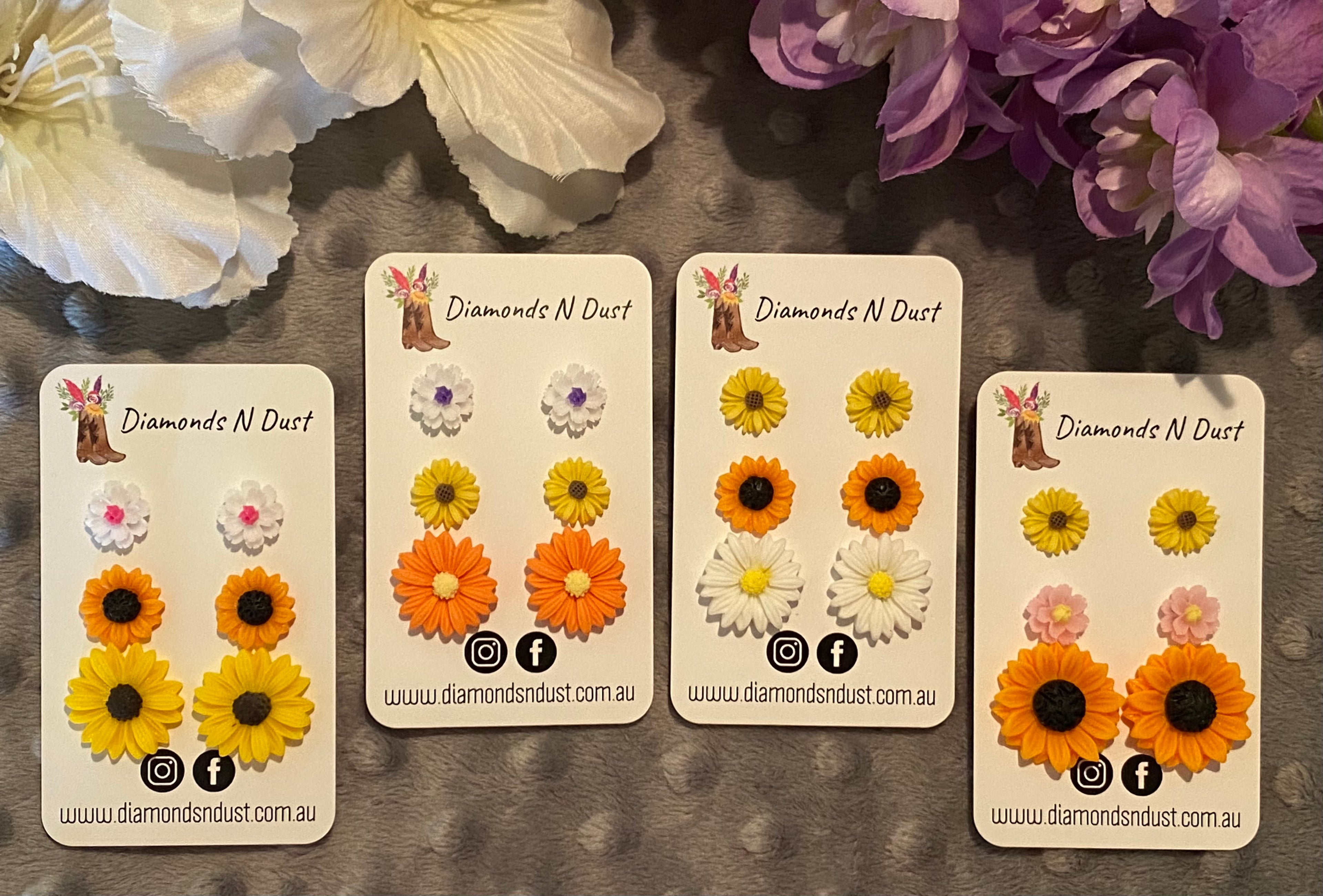 Stud earrings trio pack (4 options)