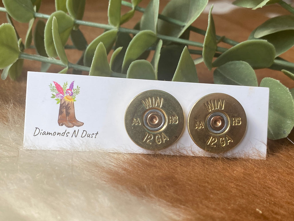 Stud Earrings - 12 Gauge Shotgun shell