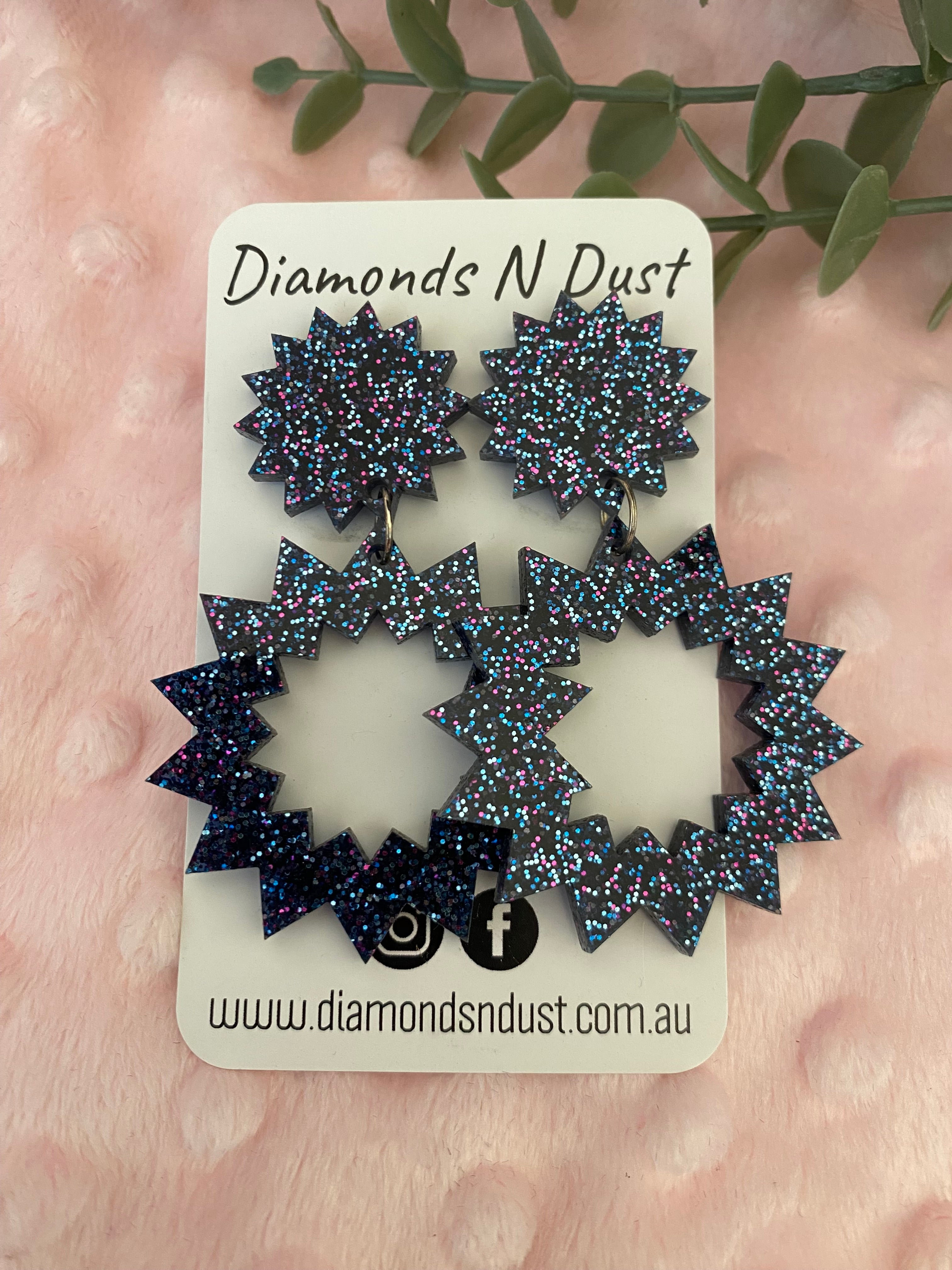 Dangle Earrings - Firework - 3 colour options