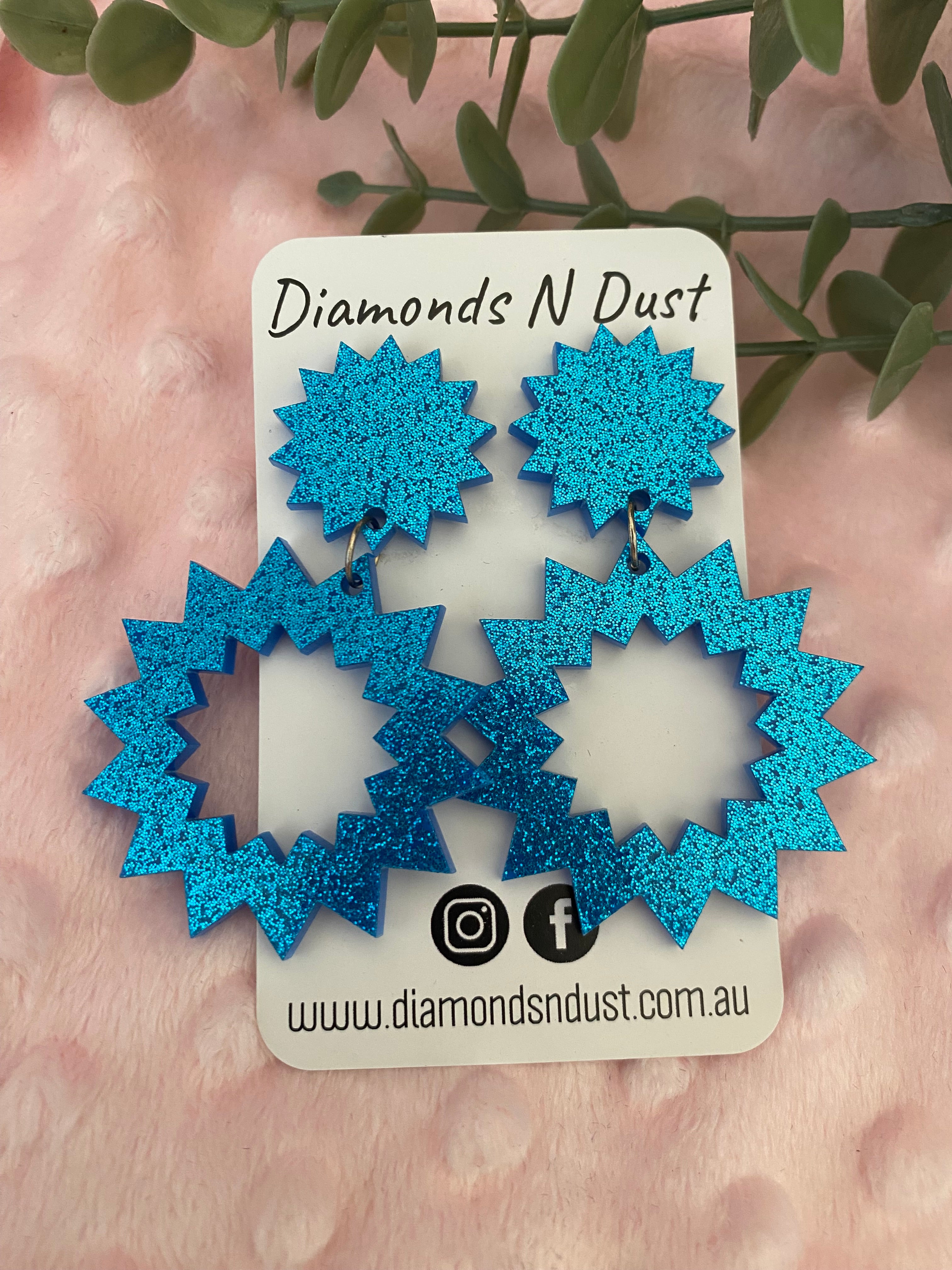 Dangle Earrings - Firework - 3 colour options