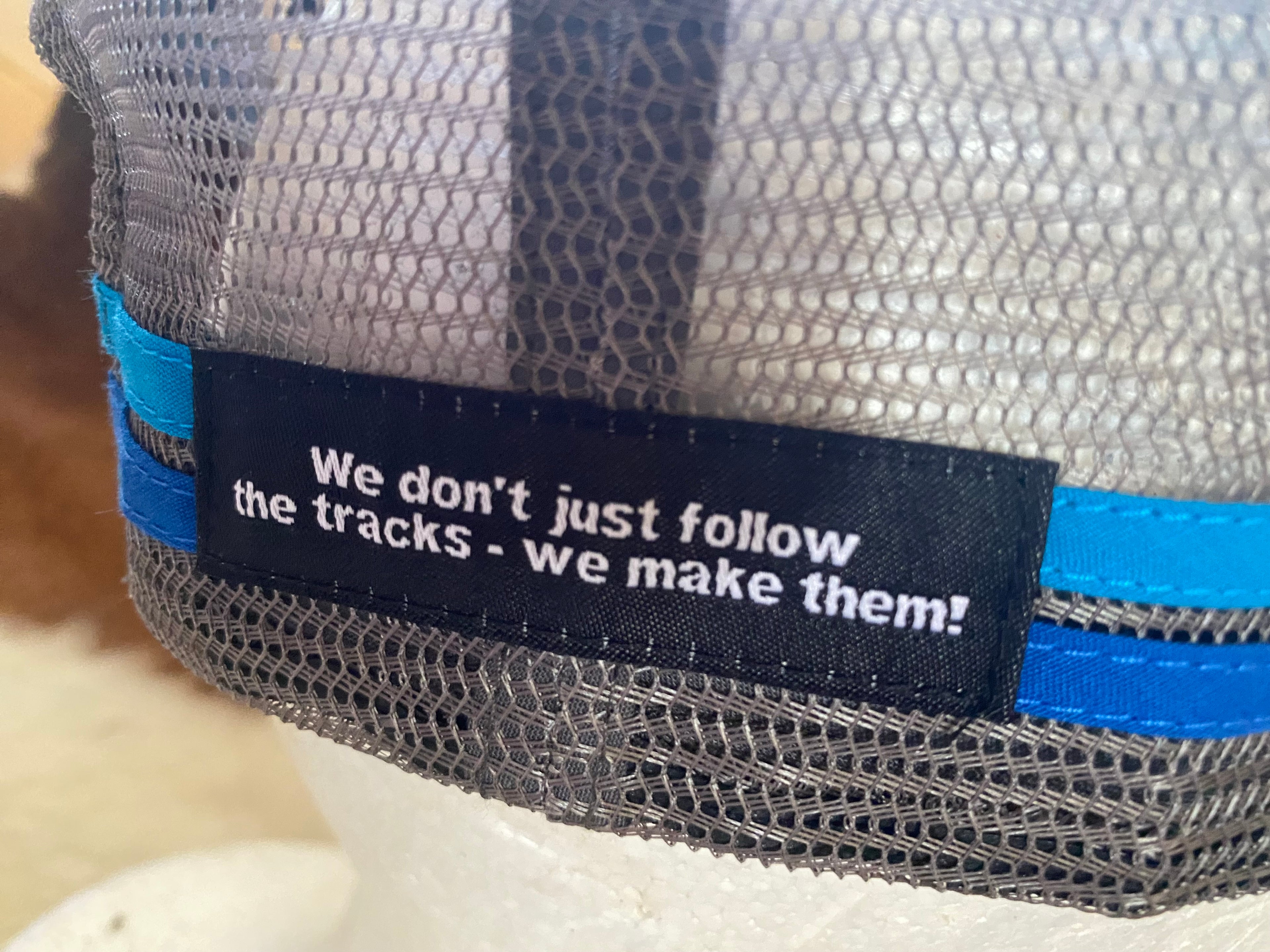 Black, Blue & Grey Fishing graphic Trucker Cap