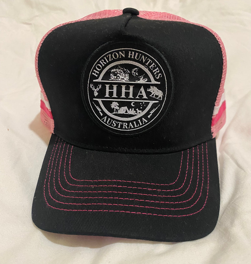 Pink & Black Sunset graphic Trucker Cap