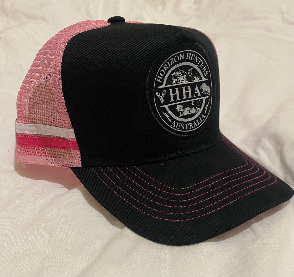Pink & Black Sunset graphic Trucker Cap
