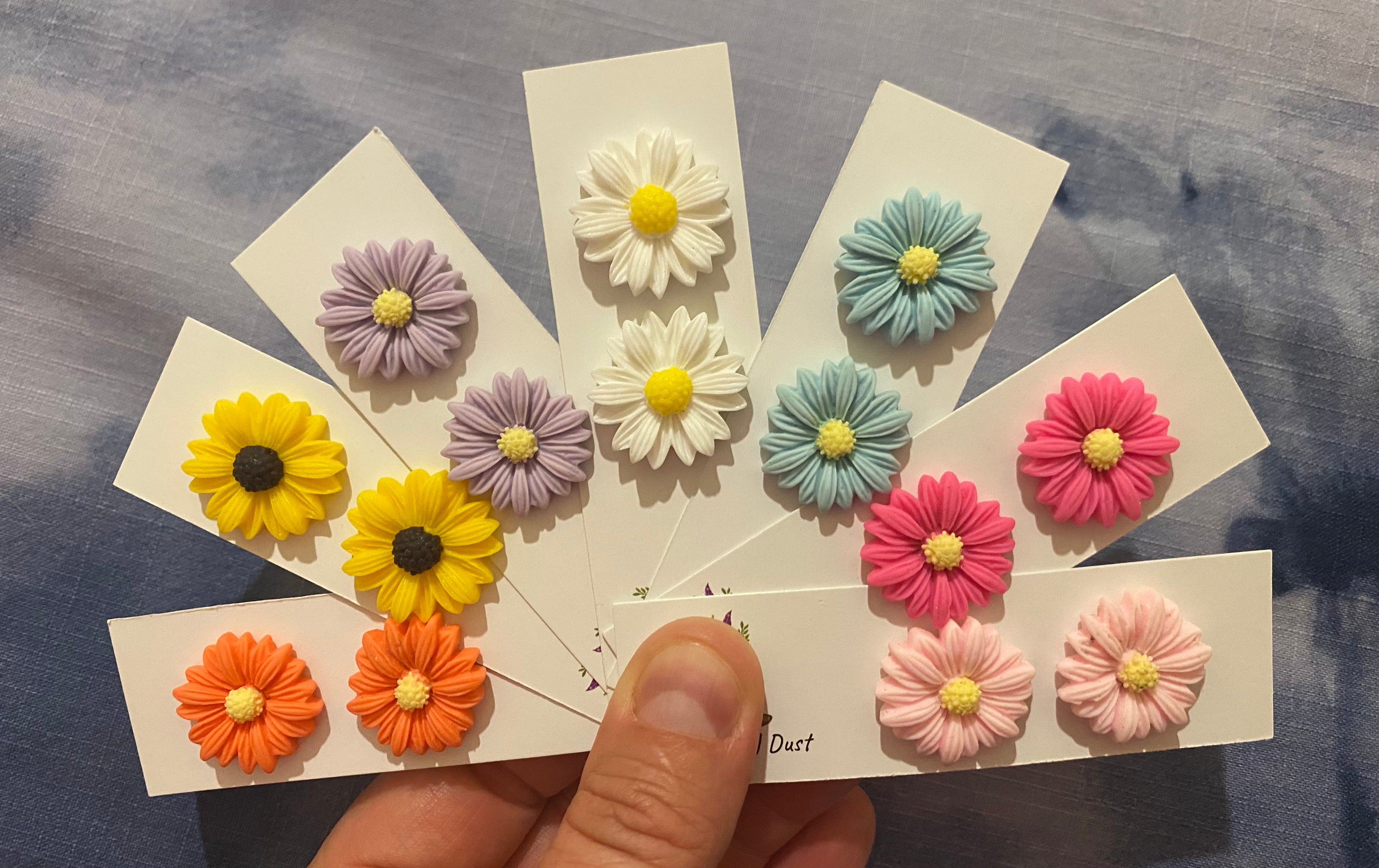 Daisies & Sunflower stud earrings (20-22mm)