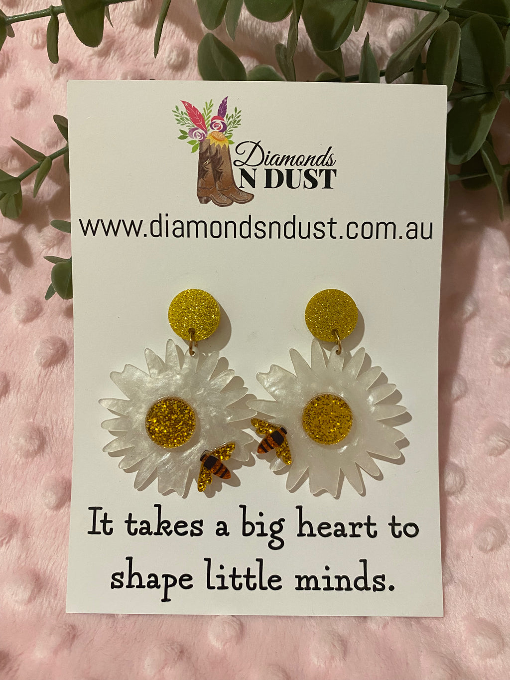 Dangle Earrings - Teacher Gifts “It takes a big heart to shape little minds” - 5 design options