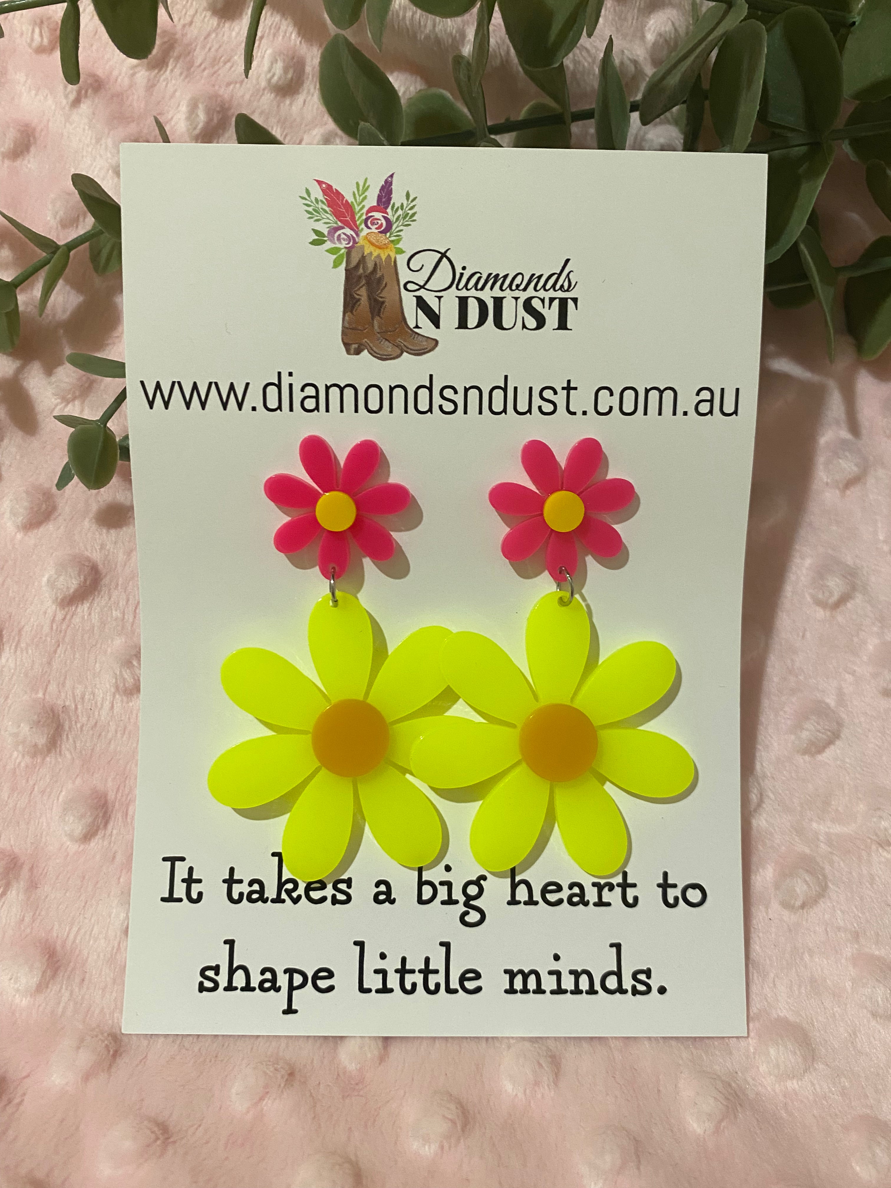 Dangle Earrings - Teacher Gifts “It takes a big heart to shape little minds” - 5 design options