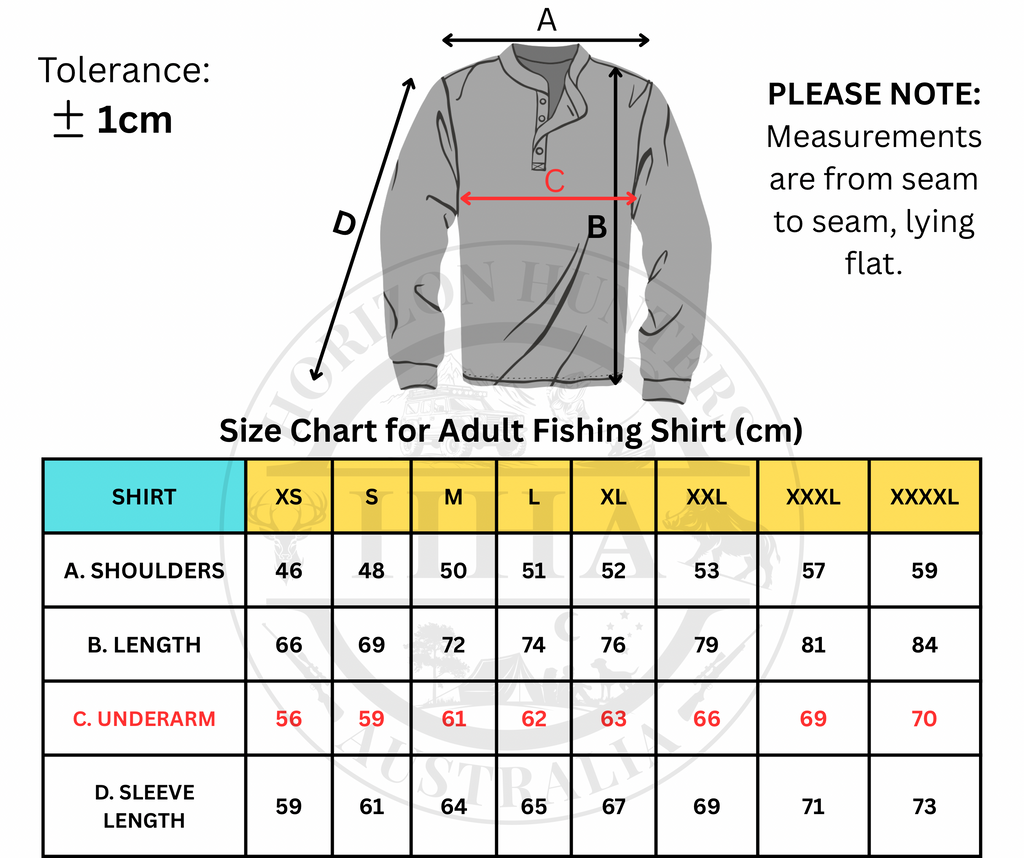 Fishing Shirt - Australian Flag & sunset - size XS-4XL - medium weight fabric